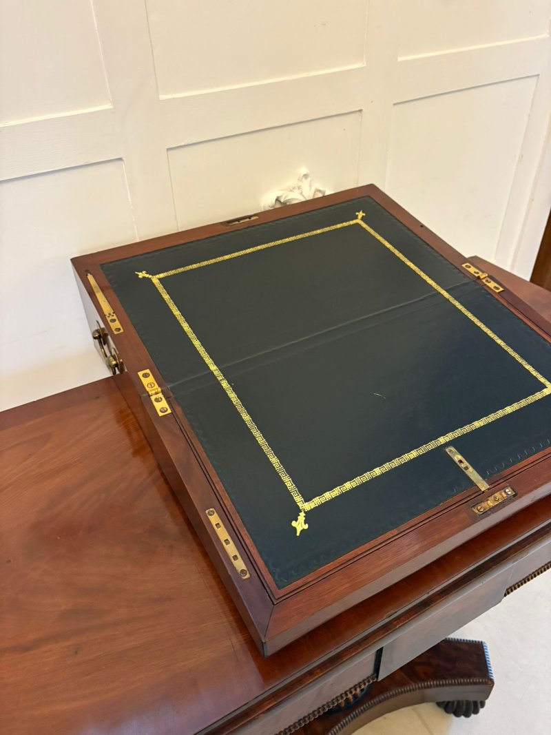 Fine Quality Antique George III Figured Mahogany Writing Box